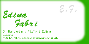 edina fabri business card